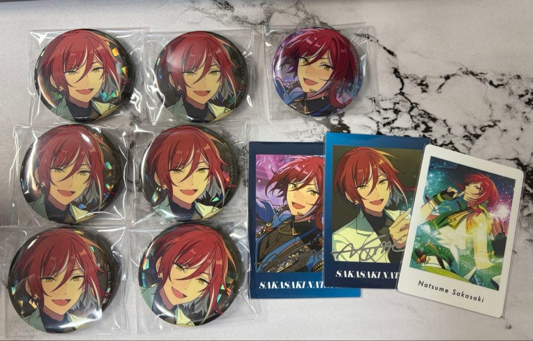 逆先夏目 缶バッジ あんスタ - メルカリ