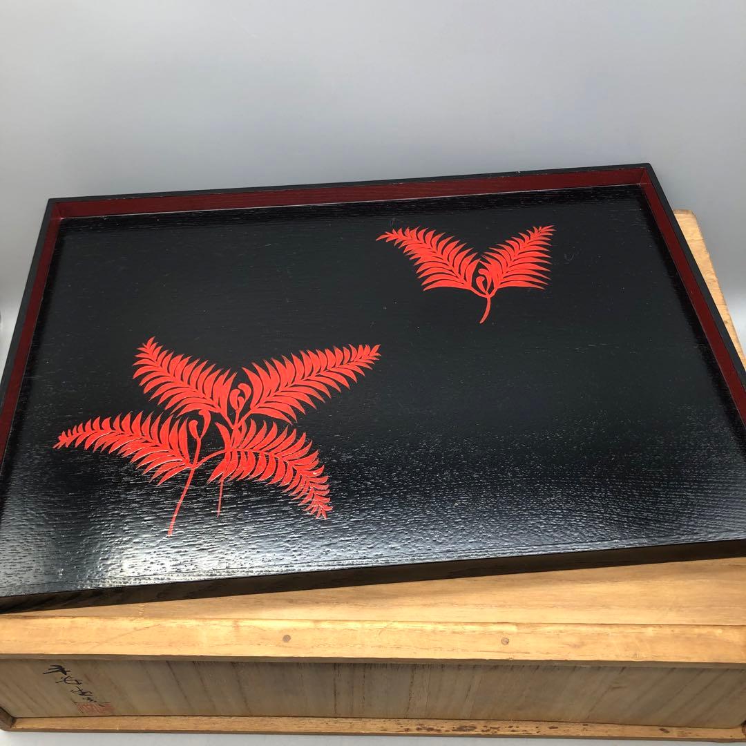 新品未使用木箱入り山田平安堂漆器膳絵違い5種セット宮内庁御用達伝統