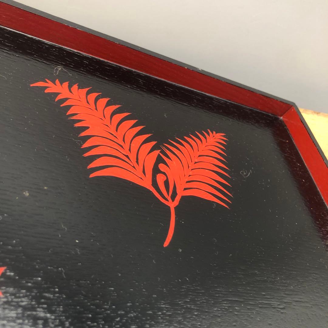 新品未使用木箱入り山田平安堂漆器膳絵違い5種セット宮内庁御用達伝統