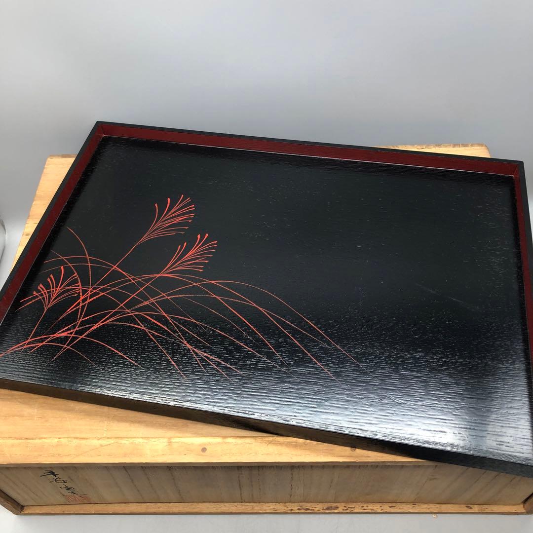 新品未使用木箱入り山田平安堂漆器膳絵違い5種セット宮内庁御用達伝統