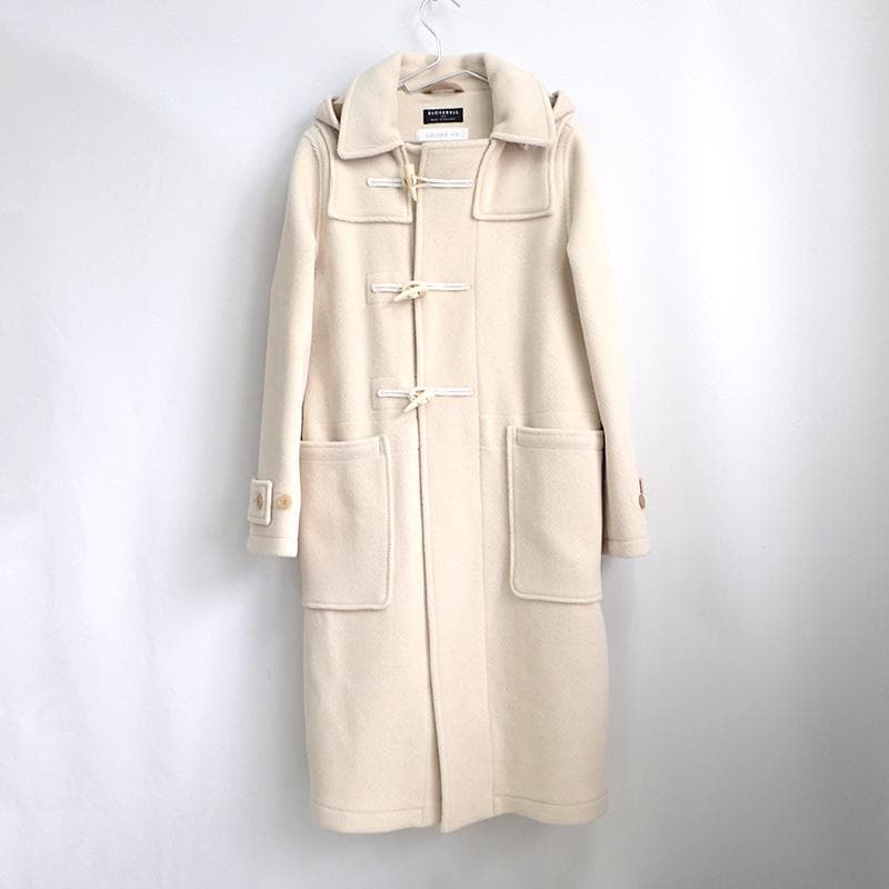 美品 GLOVERALL×GALERIE VIE ダッフルコート 42 ホワイト ギャルリー・ヴィー GALERIE VIE ランダムウールダッフルコート （69