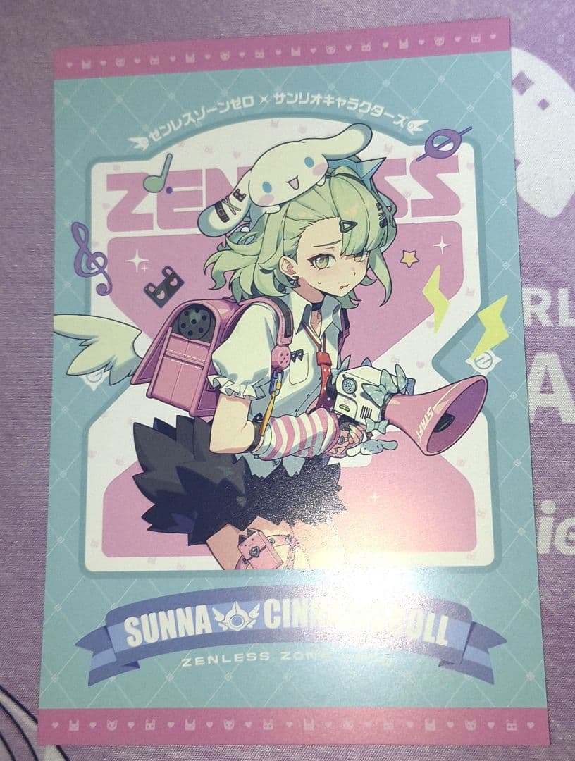 ゼンレスゾーンゼロ 特典ポストカード 千夏×シナモロール GIGO