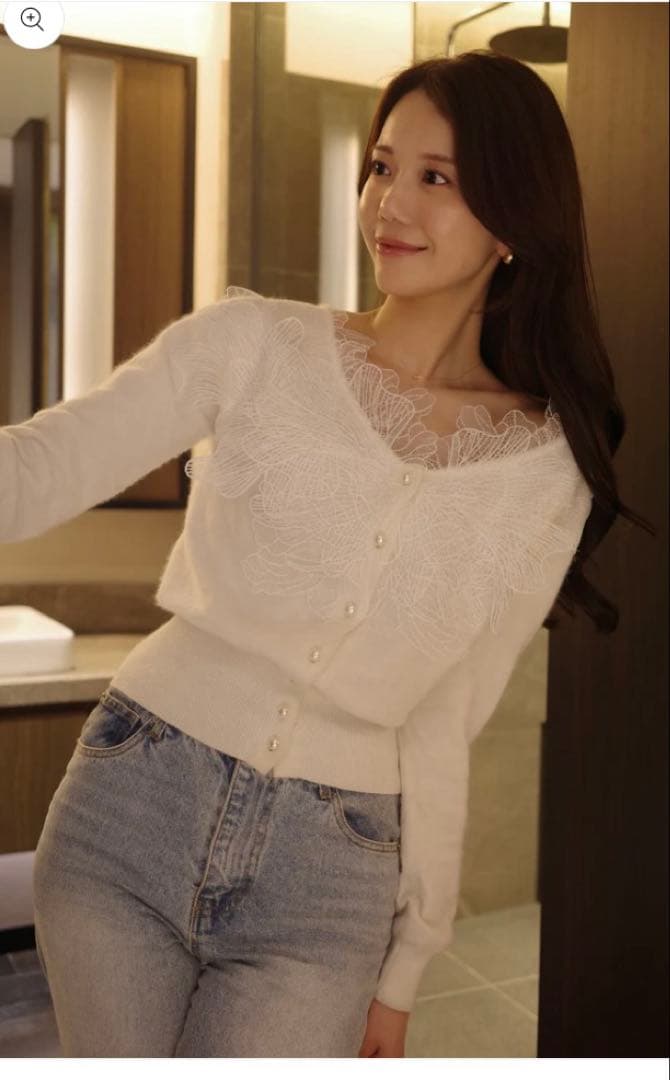 polaura ポローラ レースフリルカーディガン - メルカリ