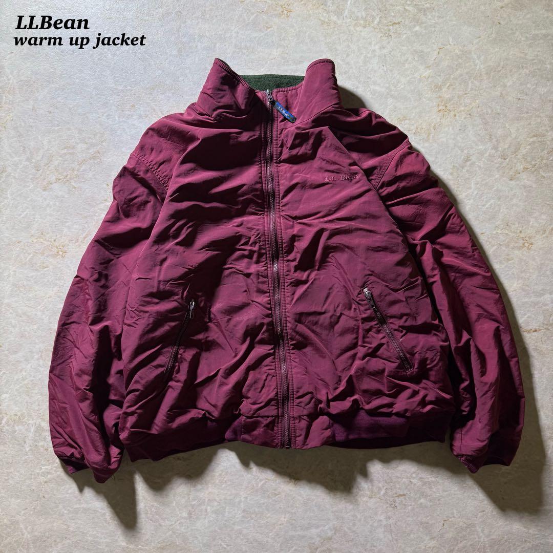 L.L.Beanウォームアップジャケット古着バーガンディCBOY当時物レア短丈
