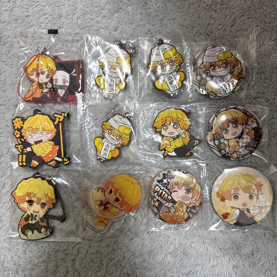 鬼滅の刃 我妻善逸 ラバスト 缶バッジ 纏め売り - メルカリ