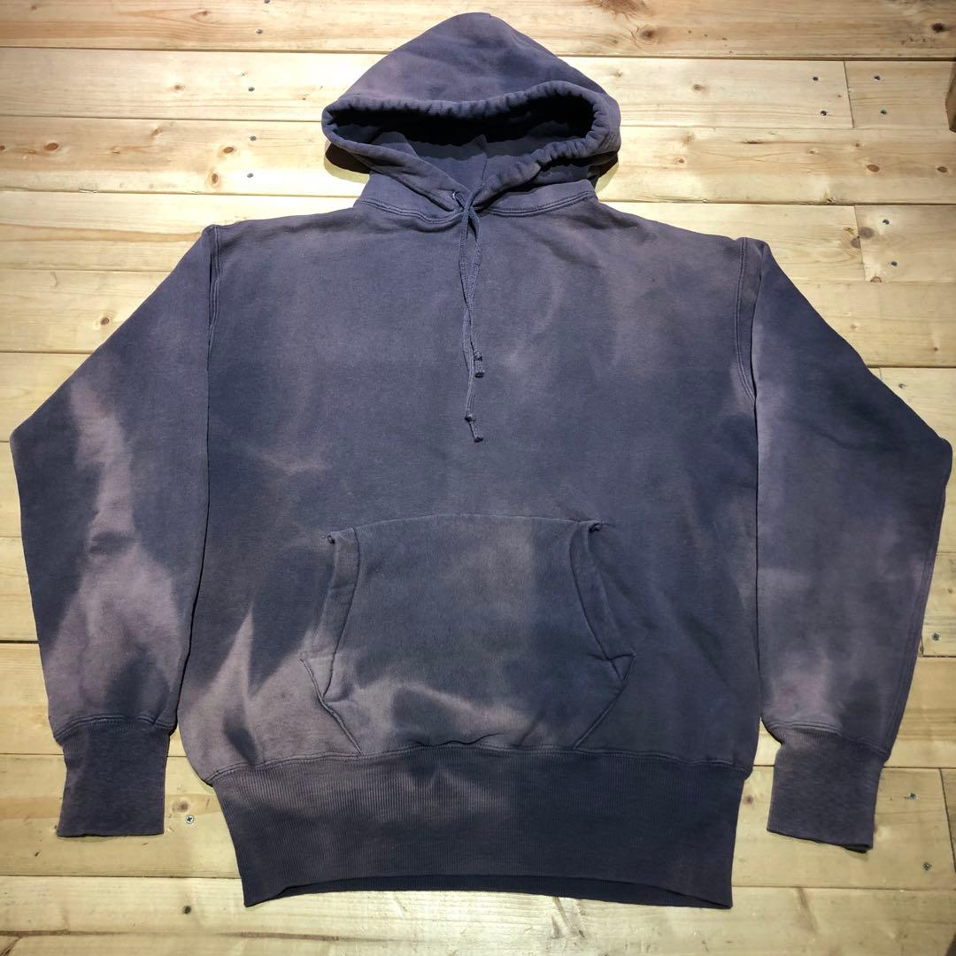 圧巻！50s Pilgrim ナス紺 フェード パーカー スウェット - メルカリ
