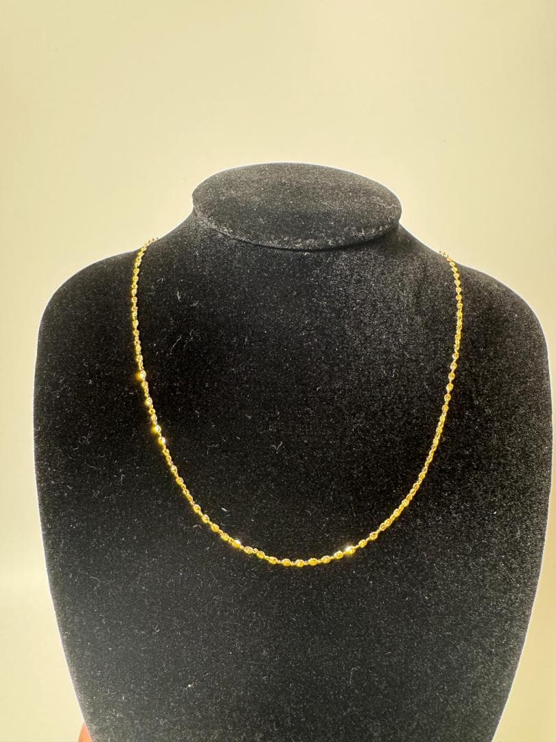 日本製K18ゴールドビーズネックレス2.03g 即日発送