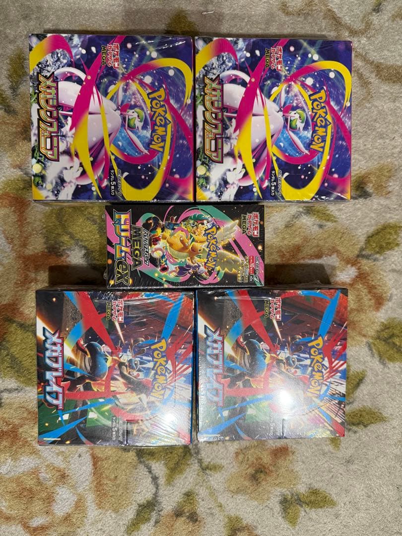 シュリンク付き5BOX2メガブレイブ,2メガシンフォニア,1MEGAドリームEX