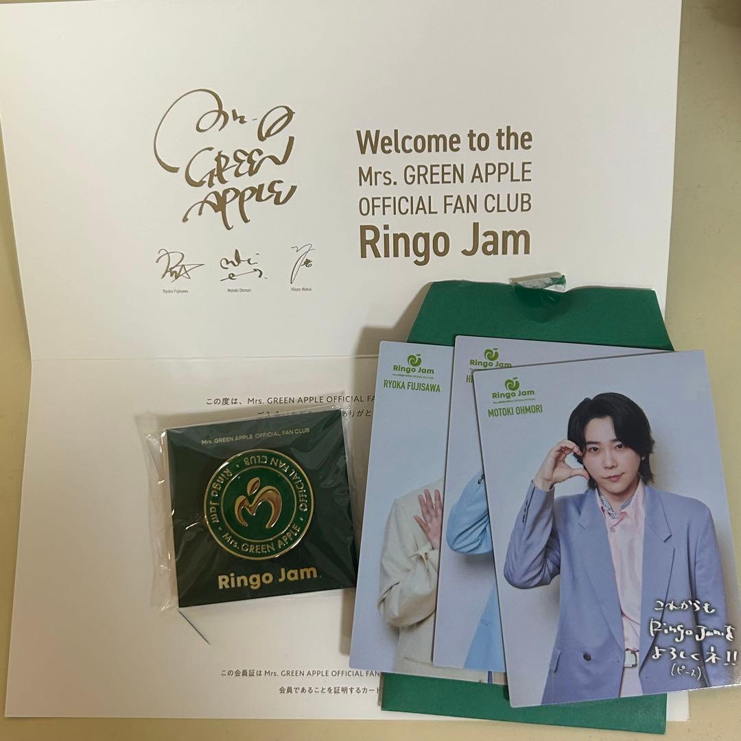 Mrs. GREEN APPLE ファンクラブ入会特典 フォトカード ピンバッジ