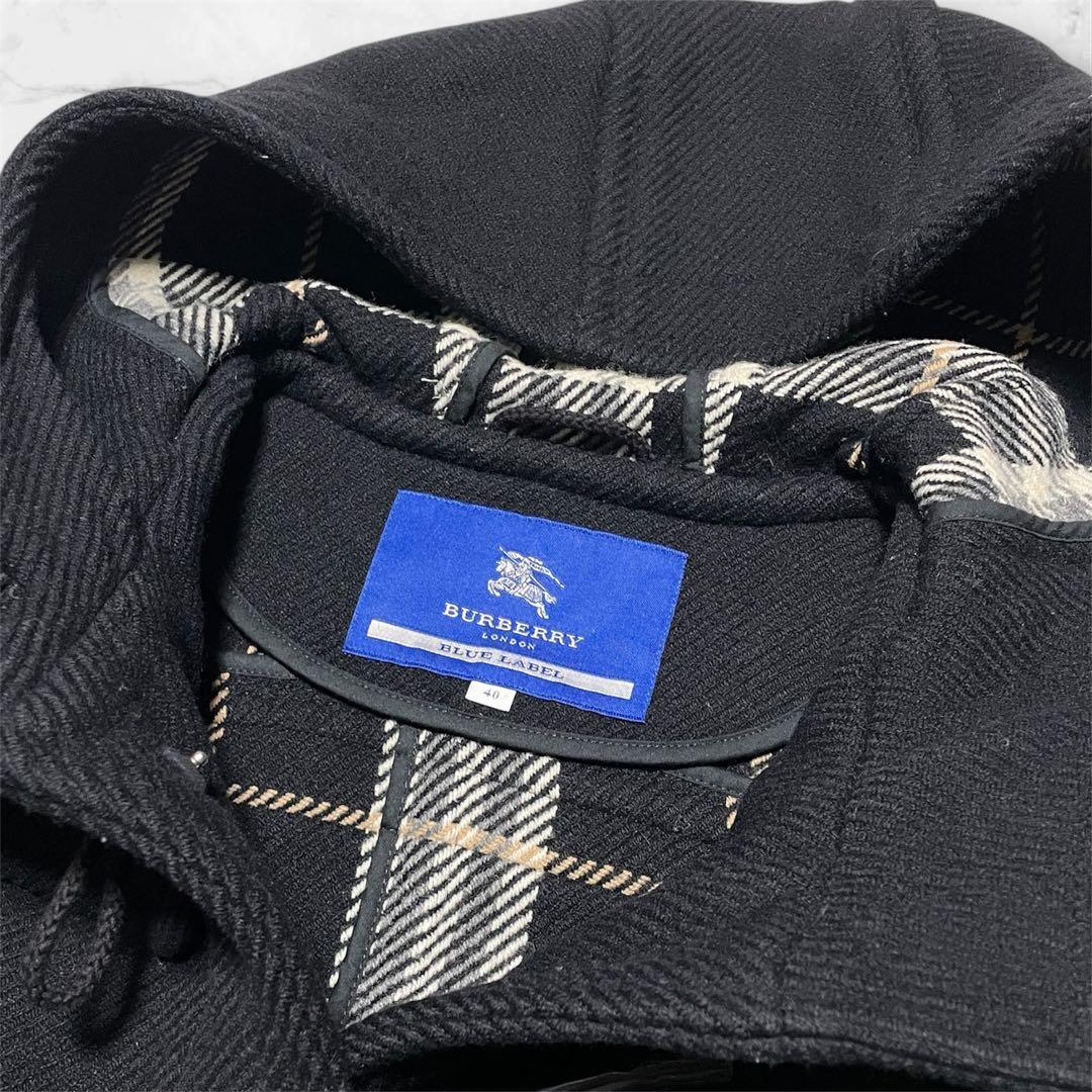 美品】バーバリー、ダッフルコート、Lサイズ、ノバチェック、シャドー