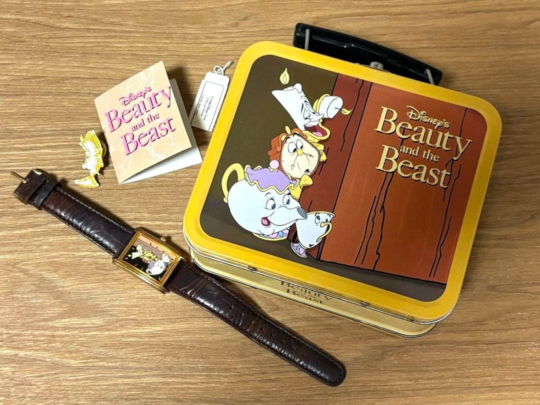 【コレクター必見！】限定5000本！美女と野獣の缶BOX入り腕時計(オマケ付)