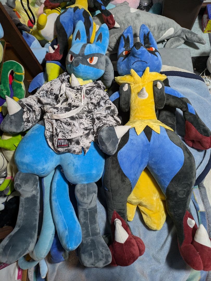 【8/17 まで値下げ】メガルカリオ 等身大ぬいぐるみ 抽選販売】ぬいぐるみ 等身大ルカリオ ｜【公式】ポケモンセンター