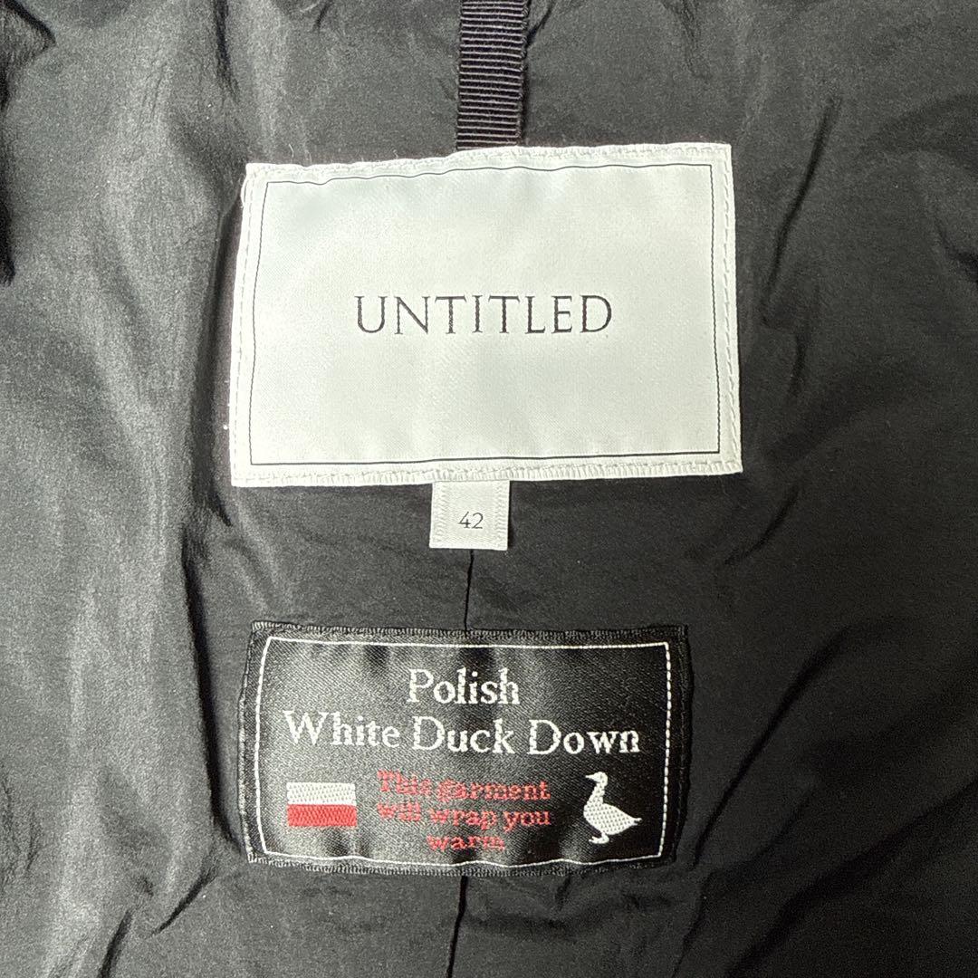 美品✨アンタイトル ホワイトダック ダウンコート ボリュームカラー 42