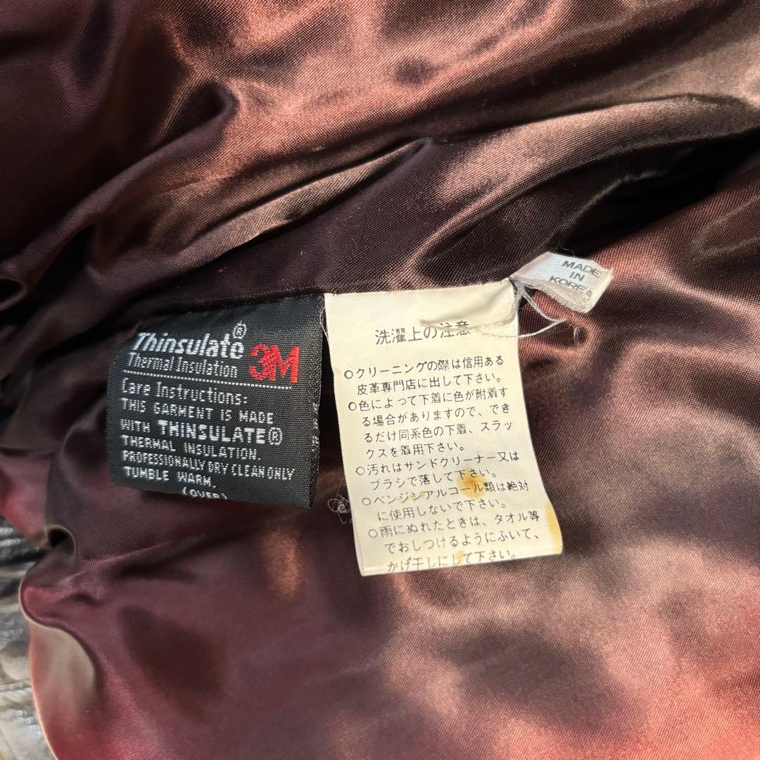 極希少【COMSTOCK】鹿革 ディアスキンライダースジャケット ブラウン L