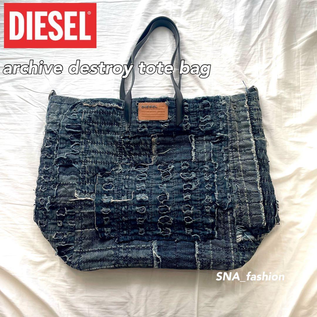 DIESEL y2k destroy tote bag ダメージ加工 バッグ - メルカリ
