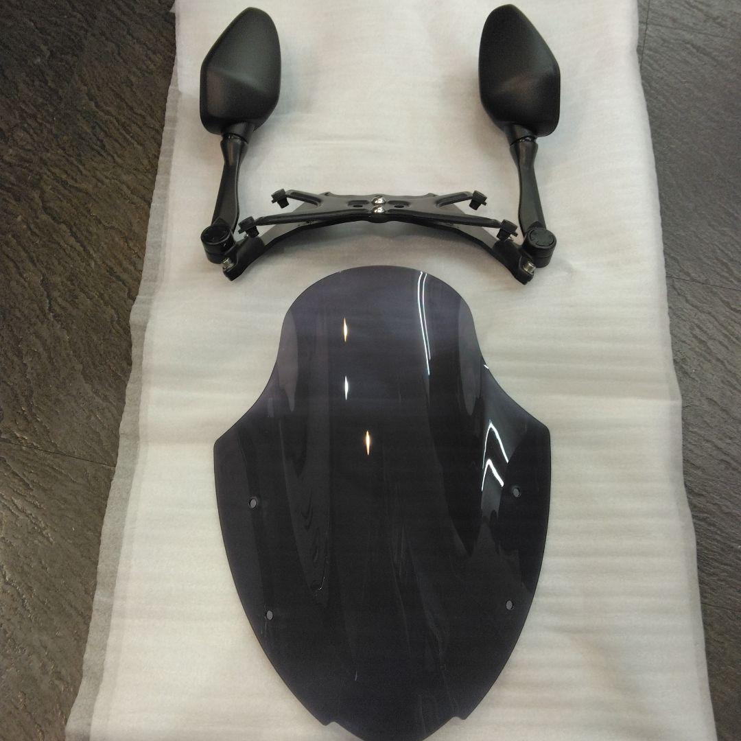 ヤマハXフォーススモークスクリーンボディマウントミラーセット中古品