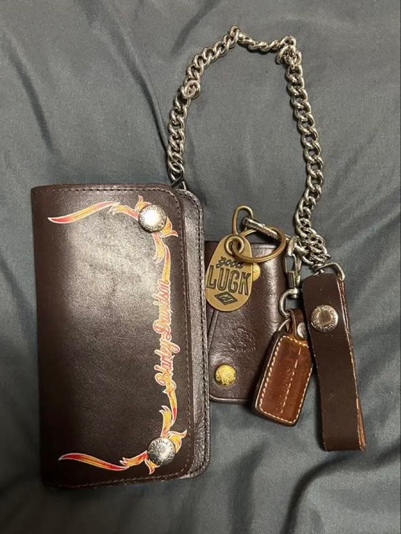 【80'S】　ハーレーダビッドソン　ミドルトラッカーウォレット　イルビゾンテ　付