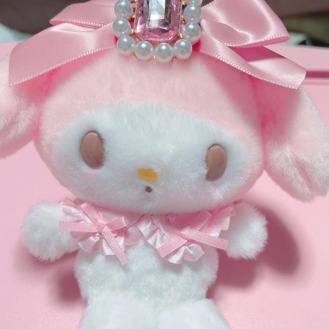 マイメロ✩きらめきビジューマスコット✩バッグチャーム - メルカリ