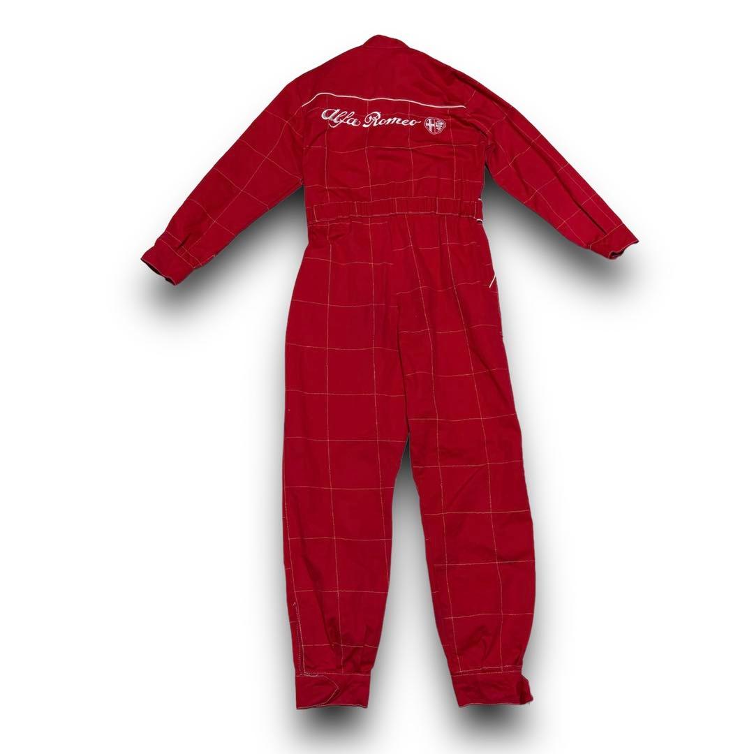 alfa romeo アルファロメオ つなぎ ツナギ 作業着 オールインワン 赤