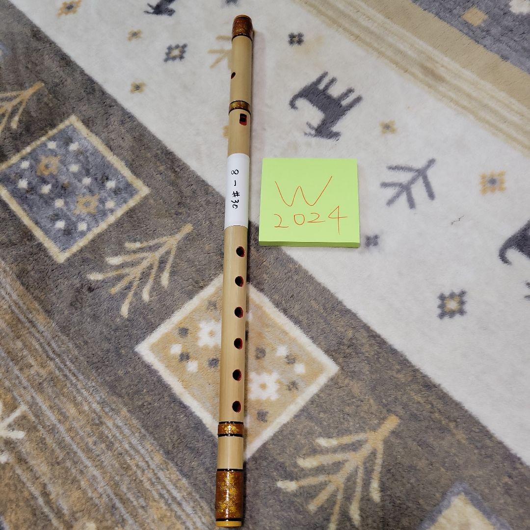 石見神楽を奏でる篠笛　父の手作り　篠笛 約8-#36 2024年製