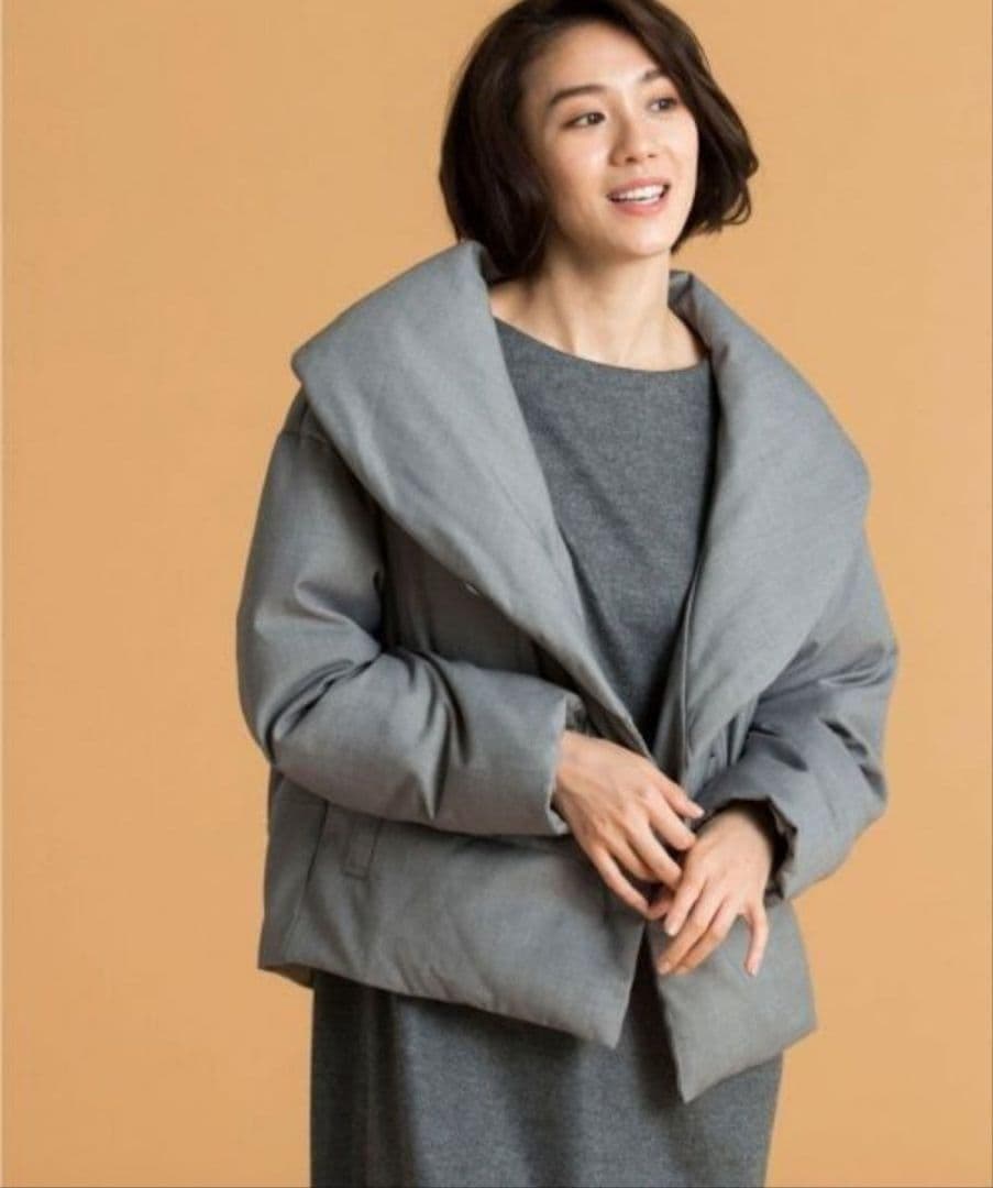 極美品】自由区 オンワード樫山 ADSショート丈ダウンコート ボリューム