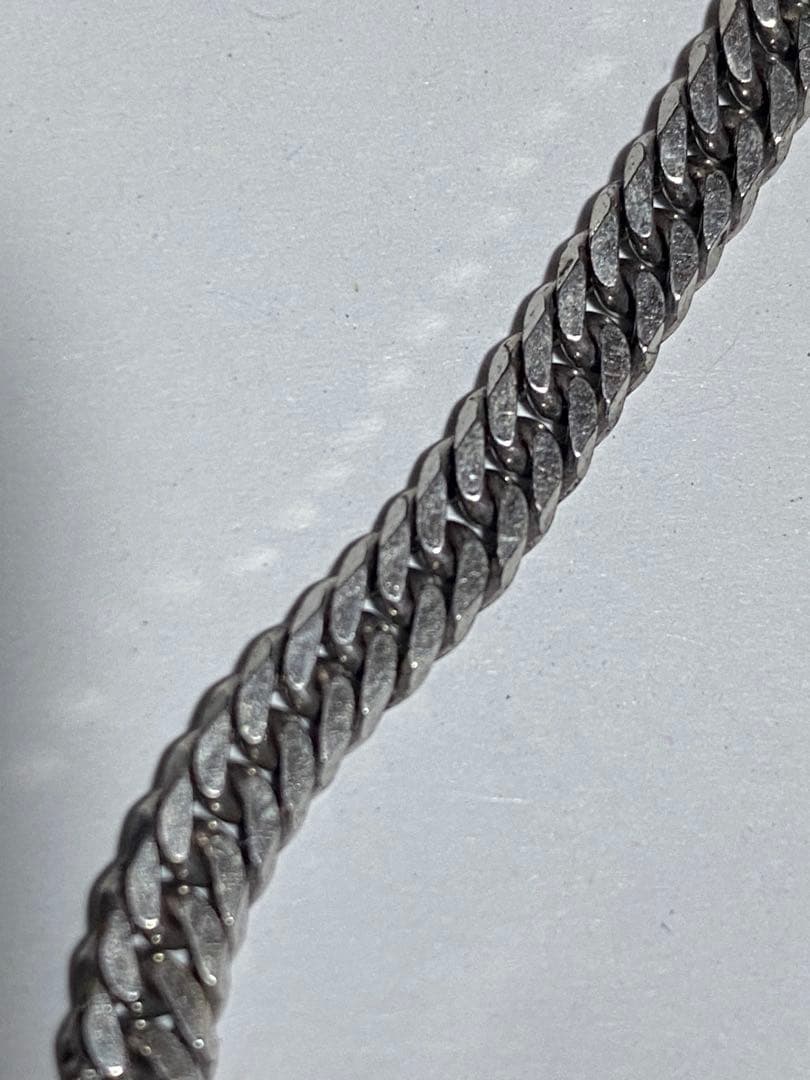 シルバー925 喜平ネックレス　6面カット　4.5mm ダブル　50cm