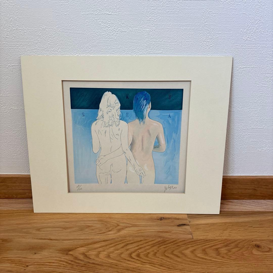 横尾忠則　「SKY&SEA」　木版画