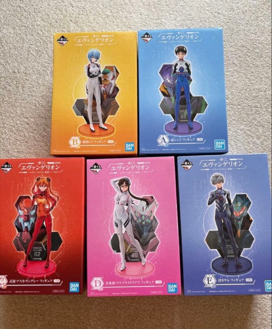 一番くじ エヴァンゲリオン 〜エヴァパイロット、集結！〜 フィギュア 5体セット