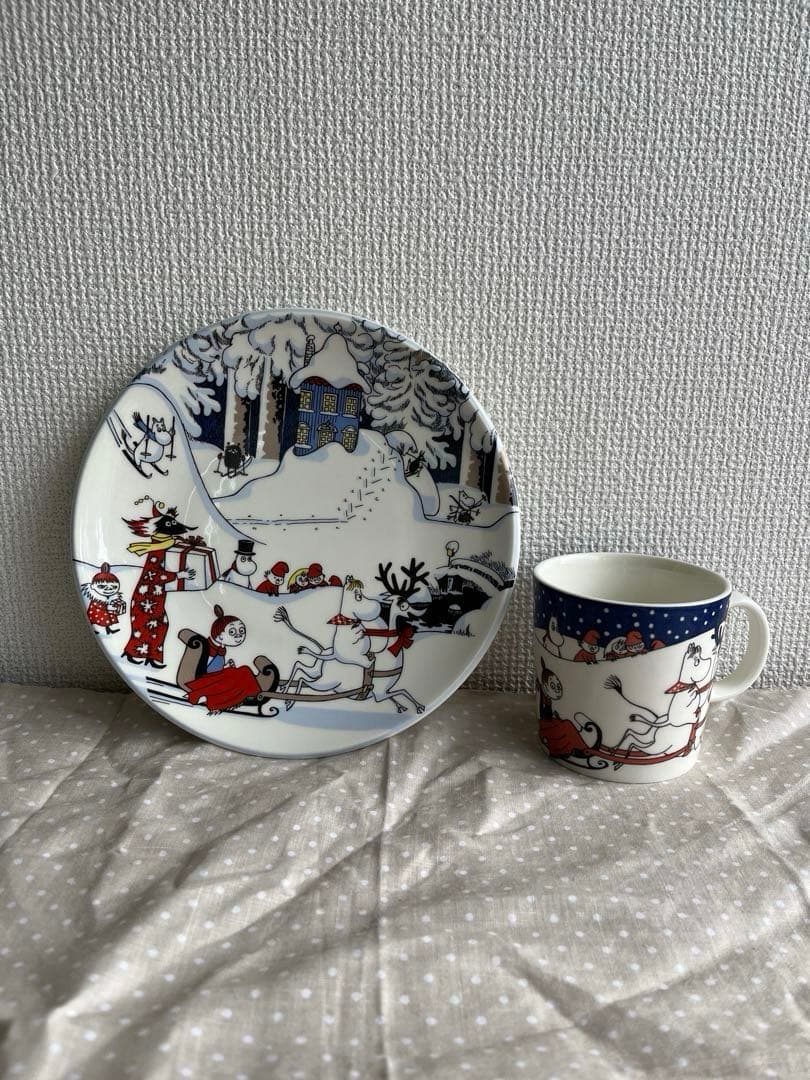★美品 ARABIA ムーミン クリスマスプレート&マグカップ