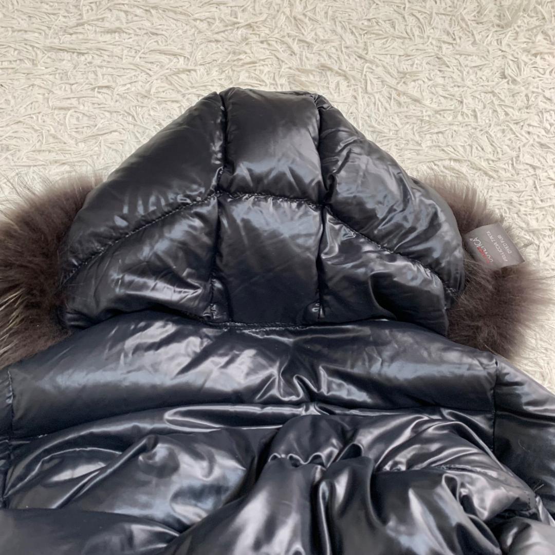 17201✨デュベティカ 40 ラクーンファー ロングダウンコート ブラック