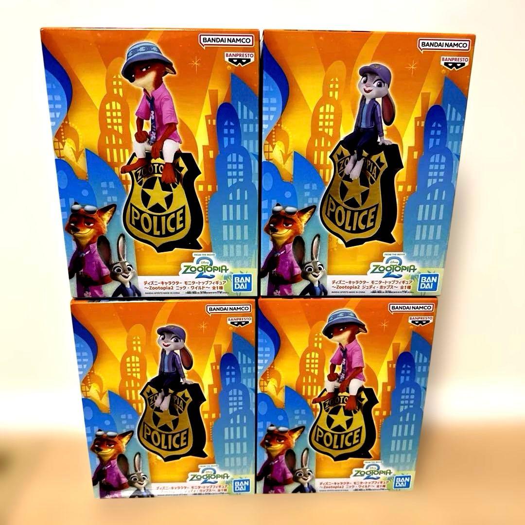 ズートピア フィギュア ニック・ワイルド & ジュディ・ホップス ４個セット