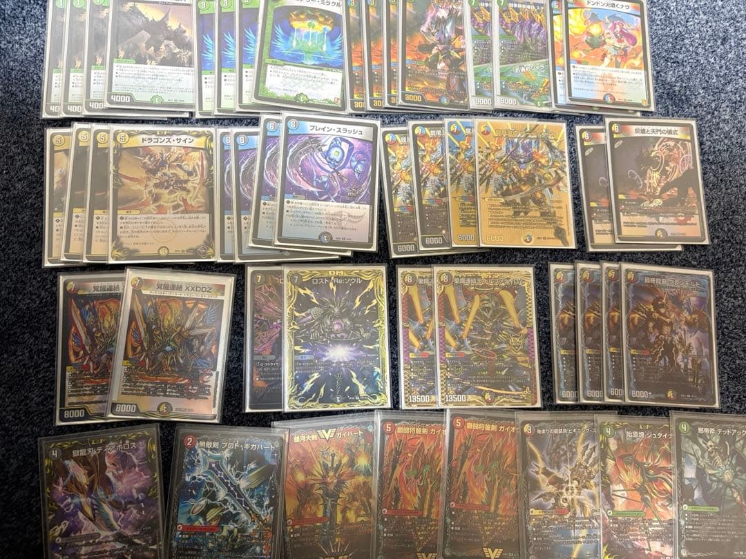 デュエマ　引退品　デッキ5個スリーブ付き その他まとめ売り デュエルマスターズ引退品 デュエマ引退品 デッキ プレイマット