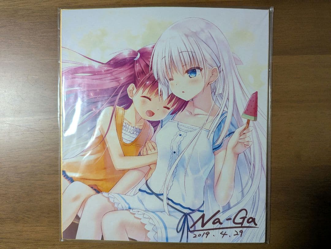 鳴瀬しろは＆加藤うみ Na-Ga描き下ろし複製サイン色紙