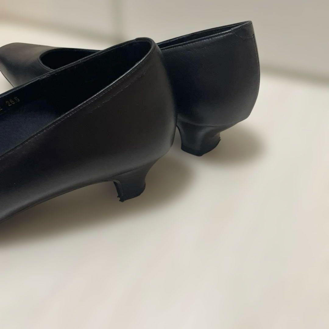 卑弥呼　ブラックパンプス　26.5cm