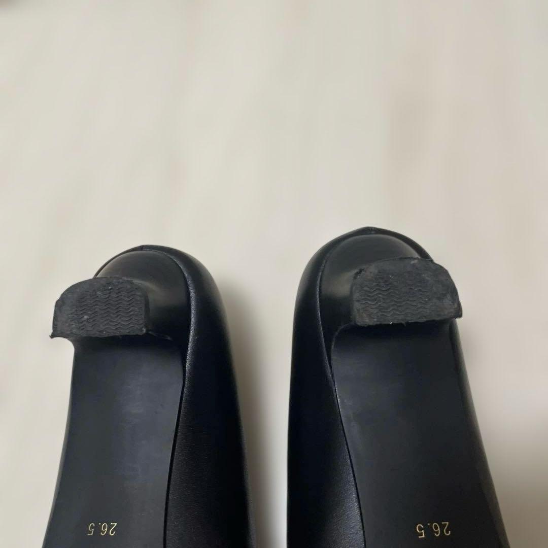 卑弥呼　ブラックパンプス　26.5cm