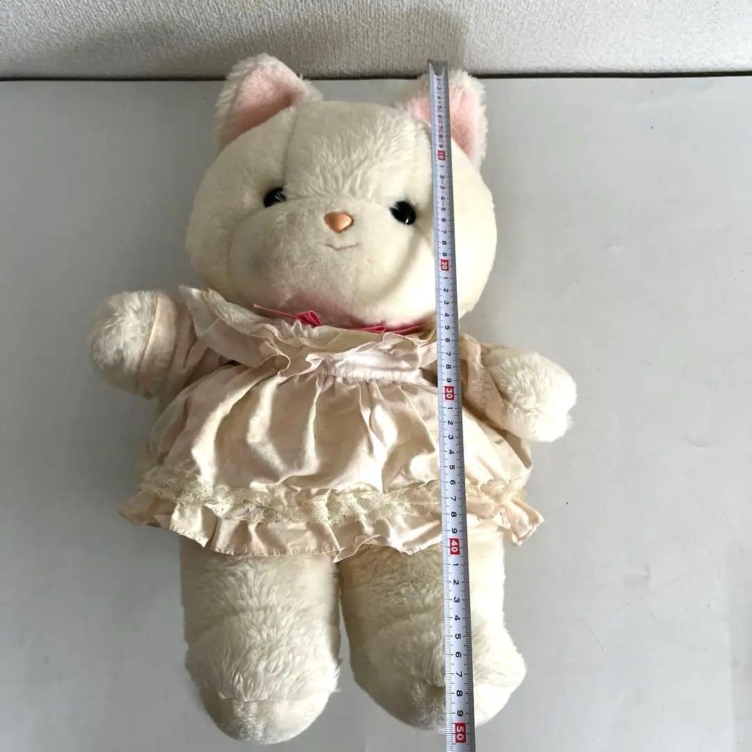 希少 50cm 大 大きめ 吉徳 ねこ クリーミー ぬいぐるみ 昭和レトロ 猫
