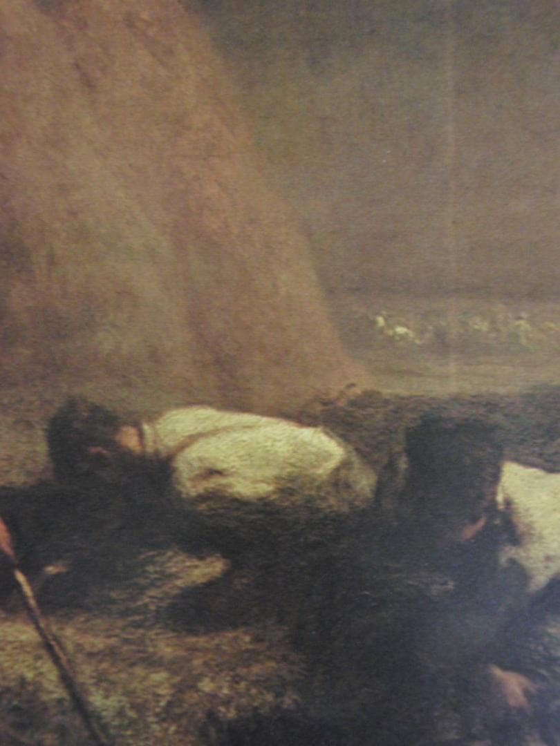 ジャン＝フランソワ・ミレー、【干草を束ねる人たち】、希少な額装用