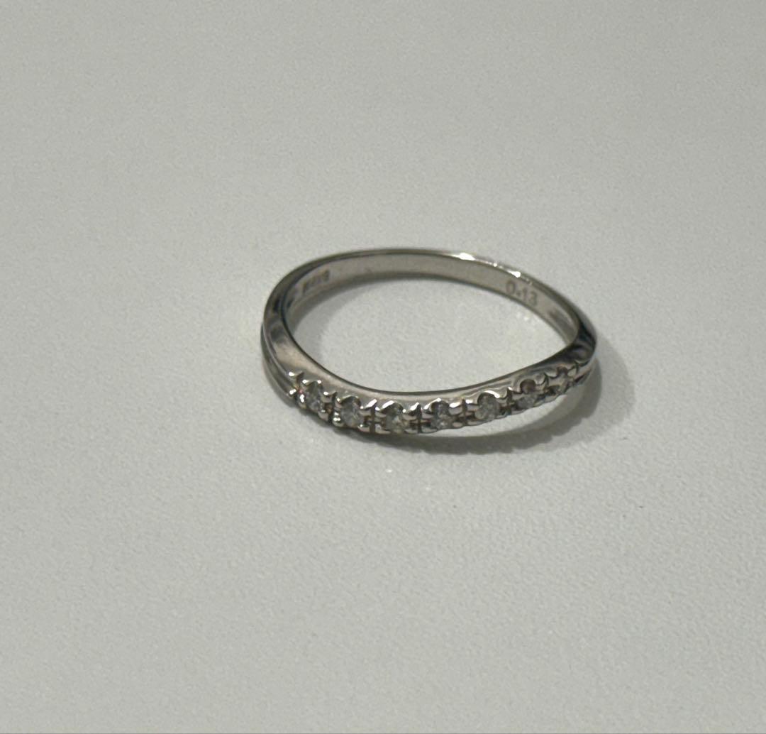 k18WG ハーフエタニティ15号リング