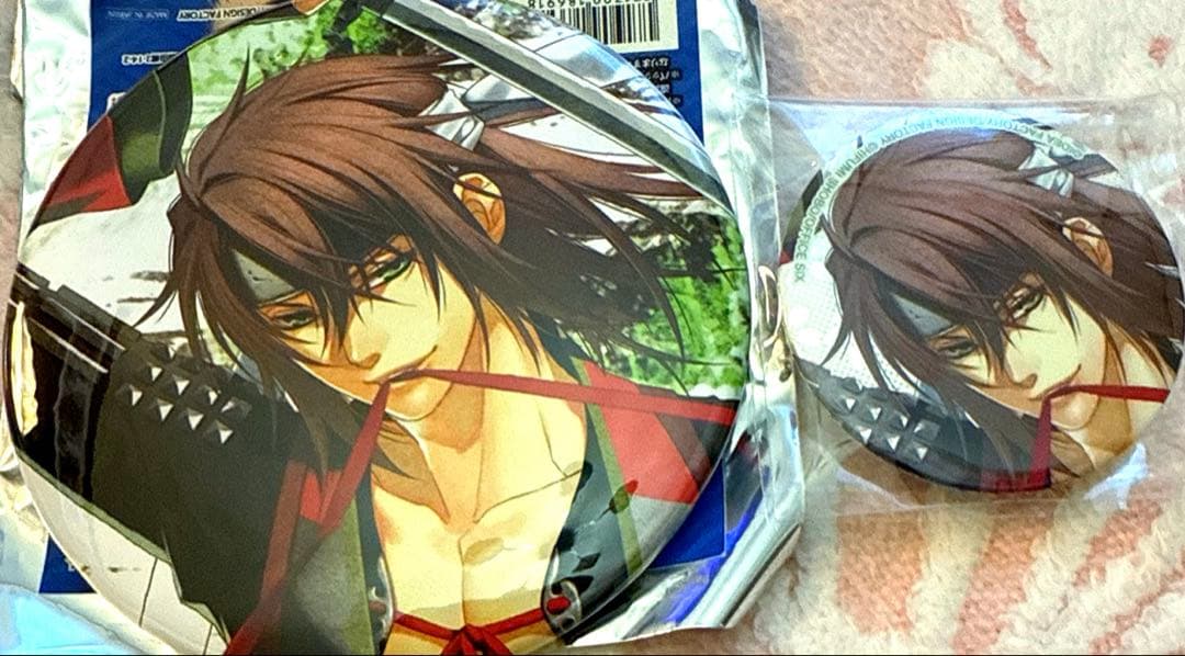 薄桜鬼 合戦 沖田 100㎜缶バッジ キラ缶バッジ 2点セット - メルカリ