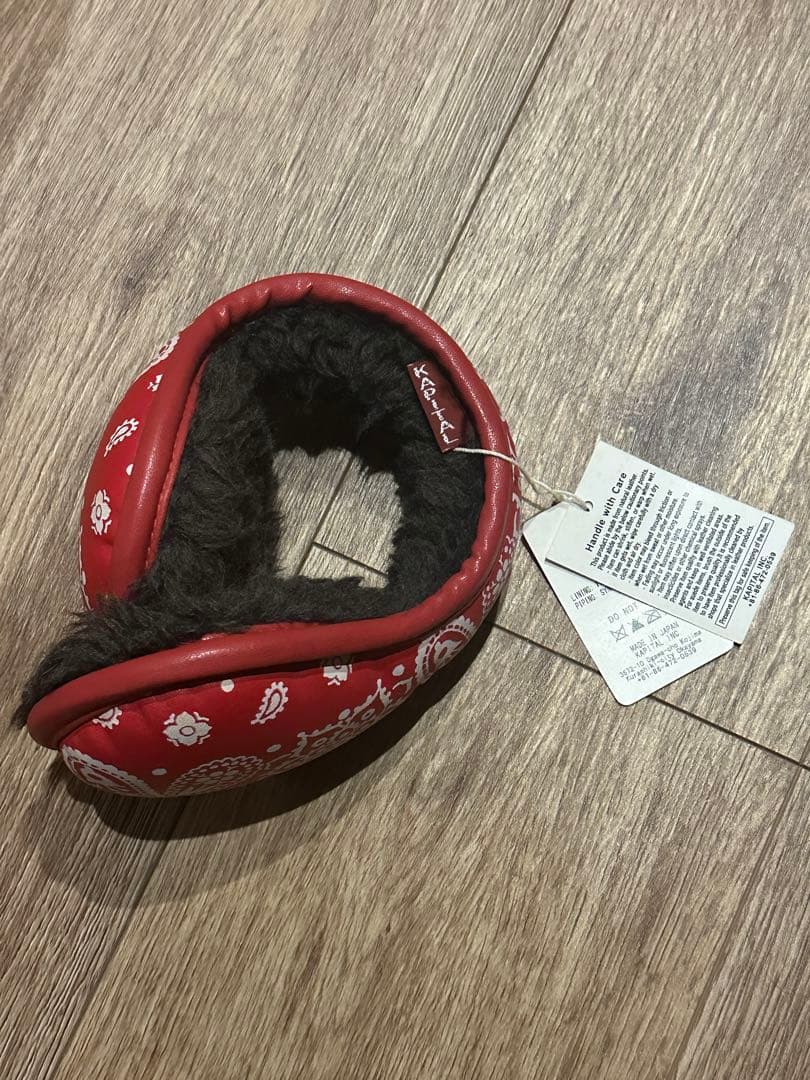 kapitalイヤーマフ ペイズリー タグ付き 羊革 100%wool