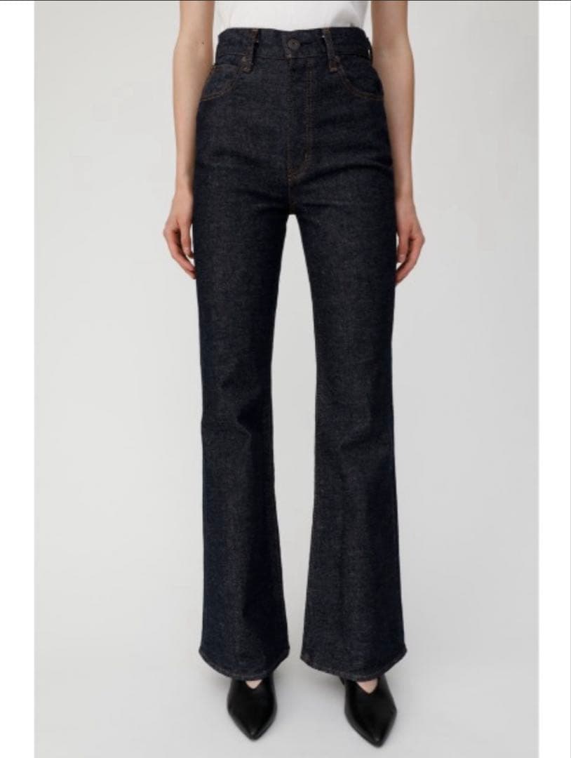 【美品】MOUSSY MVS FLARE 23inch ワンウォッシュ　デニム