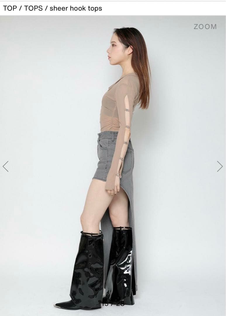 melt the lady sheer hook tops baige - メルカリ