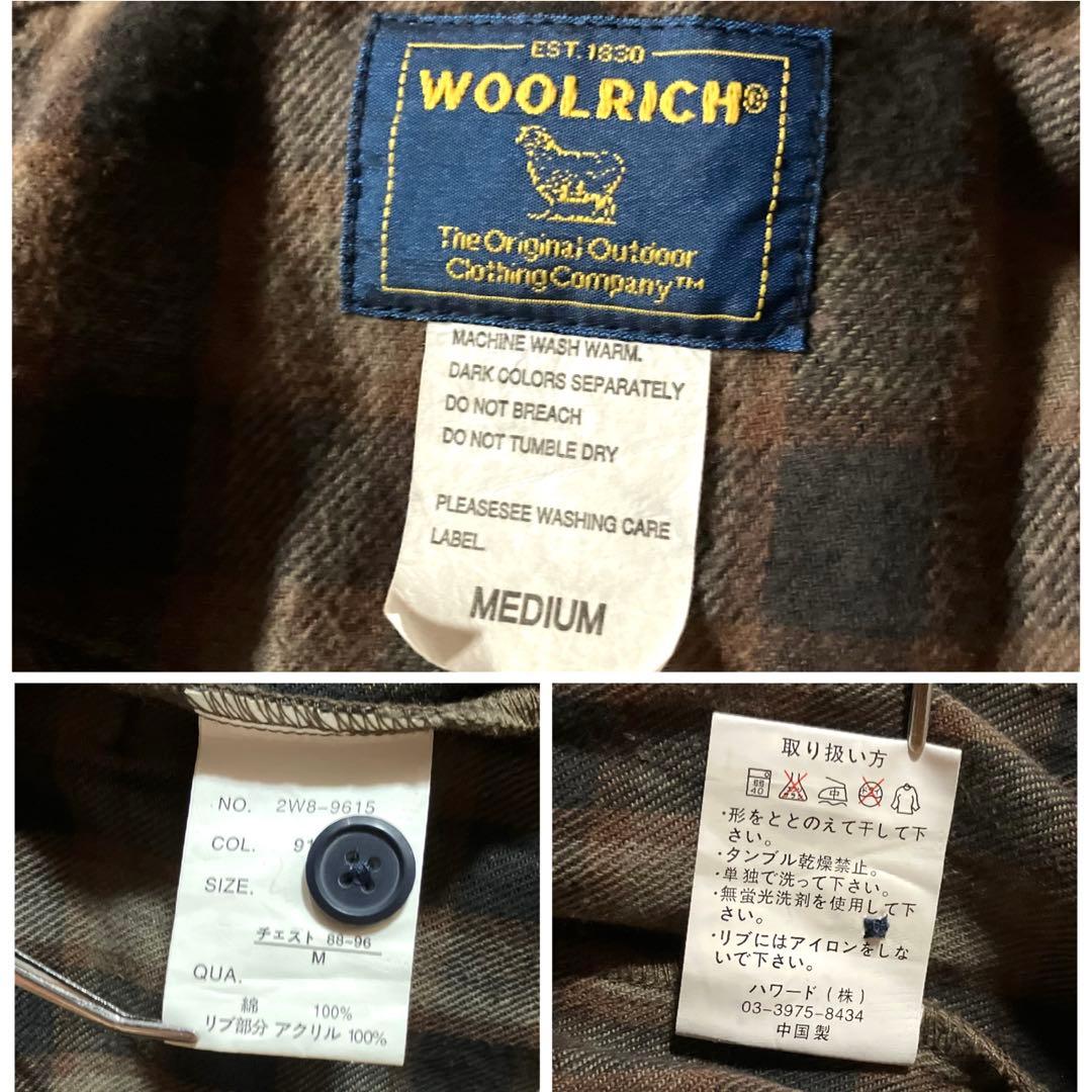 ウールリッチWoolrichチェックブルゾンボンバージャケットCBOYブラウン