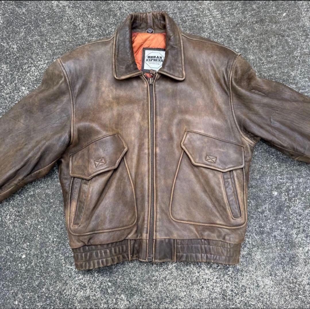 90s 80s URBAN EXPENSE レザージャケット