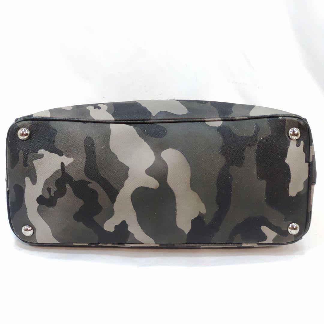 プラダ ガレリア トートバッグ 2way ショルダー レザー A4可 カモフラ