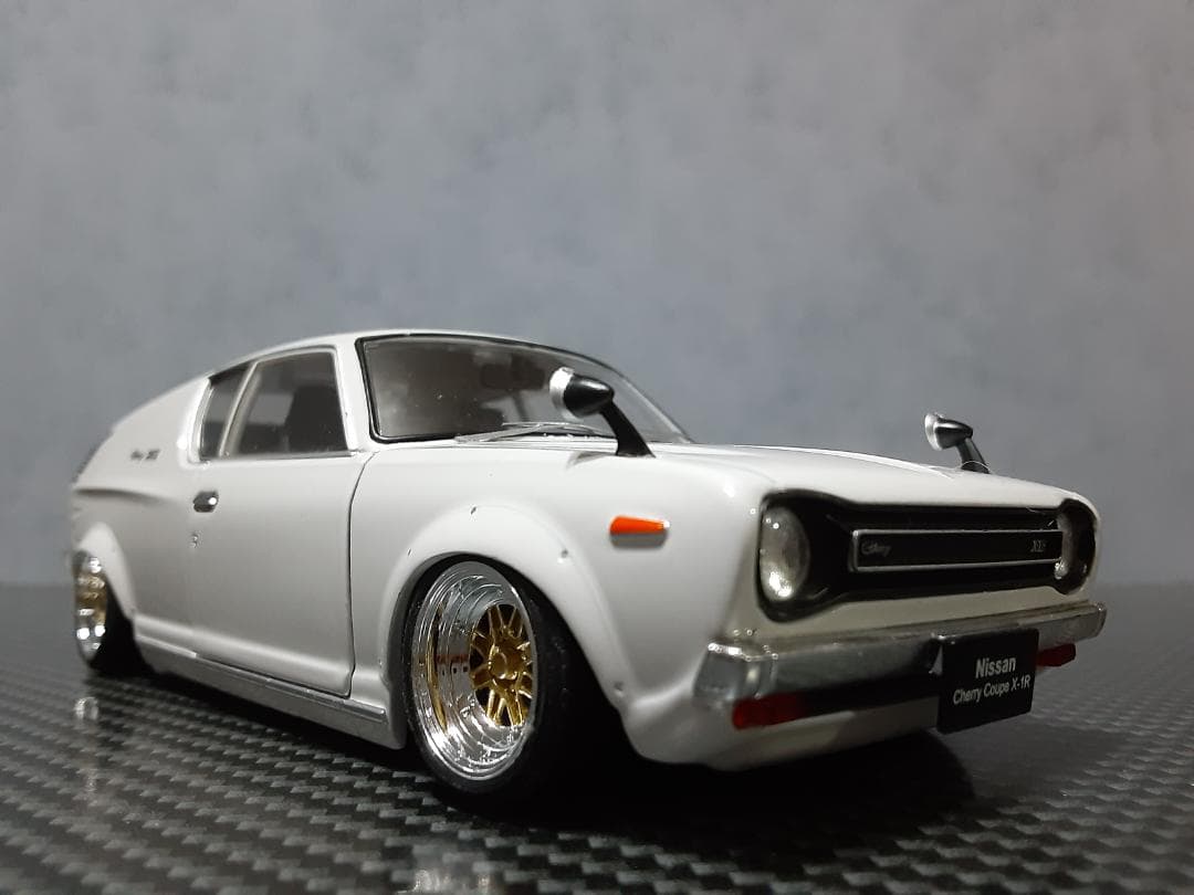 Hachette 1/24 日産 チェリー クーペ カスタム改 ローダウン