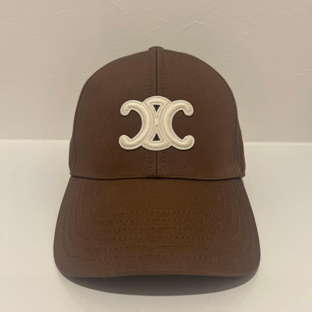 セリーヌ　トリオンフ　ベースボールキャップ マロングラッセ