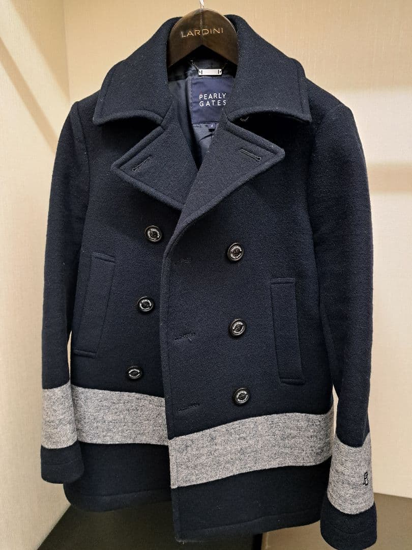 【美品】パーリーゲイツ PEARLY GATES コート Pコート ネイビー