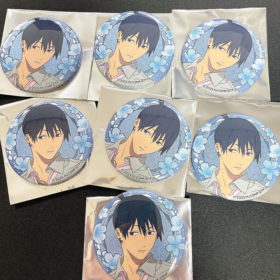 チェンソーマン　プリンスホテル　カフェ　グリッター缶バッジ　アキ