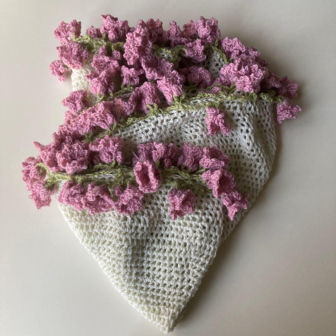 花束ブランケット ブーケブランケット ピンク 編み物 毛糸 結婚式 入学